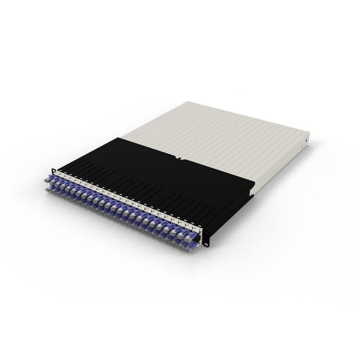 PATCHBOX patchbox.one / Solution de gestion de câbles réseau 30RU / STP Cat.6a / Violet - 24 câbles rétractables