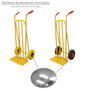 WOLFPACK LINEA PROFESIONAL Lot de 2 bouchons de rechange métallisés pour roue de chariot à sacs
