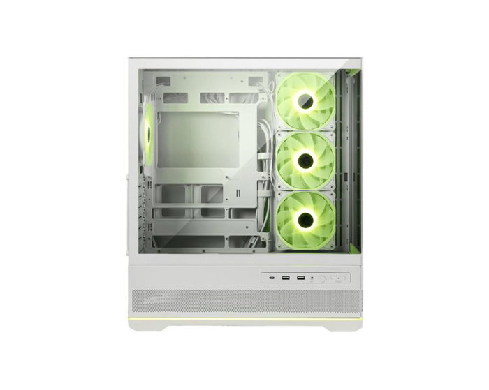 MSI MAG PANO 110R PZ WHITE Boîtier PC Gaming Midi Tower Blanc, 3x120mm Avant, 1x120mm Arrière, ATX