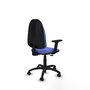 PIQUERAS Y CRESPO Chaise de bureau Algarra, Bleu clair, Accoudoirs 2D