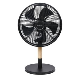 Emerio Fn114499.2 Ventilateur de Table 35W 30cm Oscillant Noir Bois Métal