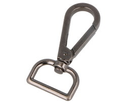 Innspiro Mousqueton à anneau en D, zamak argent vieilli, 25,6 mm (lot de 2)