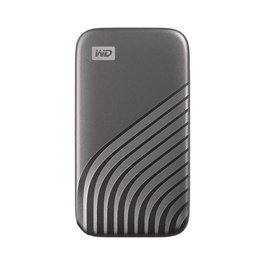Western Digital SSD externe My Passport 2 To NVMe, USB-C/USB 3.2, Gris, lecture 1050 Mo/s, écriture 1000 Mo/s, chiffrement AES 256