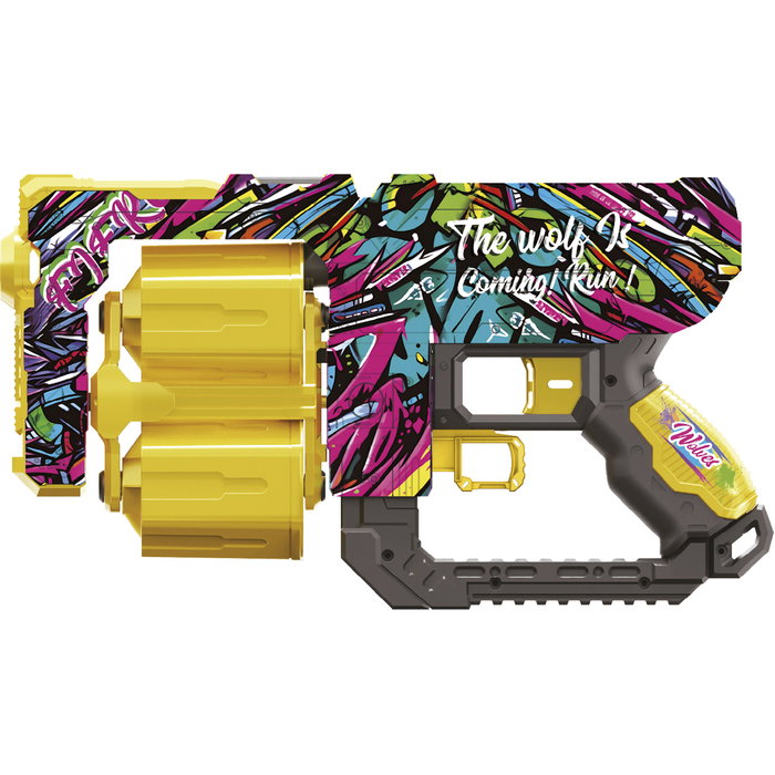 TACHAN Pistolet Blaster Street Shot avec Cargador Automatique et 12 Dardos de Mousse - Modèle T01035, Style Grafitero Moderne, pour Enfants 8 Ans et Plus TACHAN Pistolet Blaster Street Shot avec Cargador Automatique et 12 Dardos de Mousse - Modèle T01035, Style Grafitero Moderne, pour Enfants 8 Ans et Plus