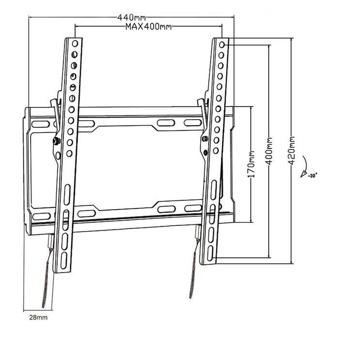 MacLean MC-412 Support de TV 32-70 pouces