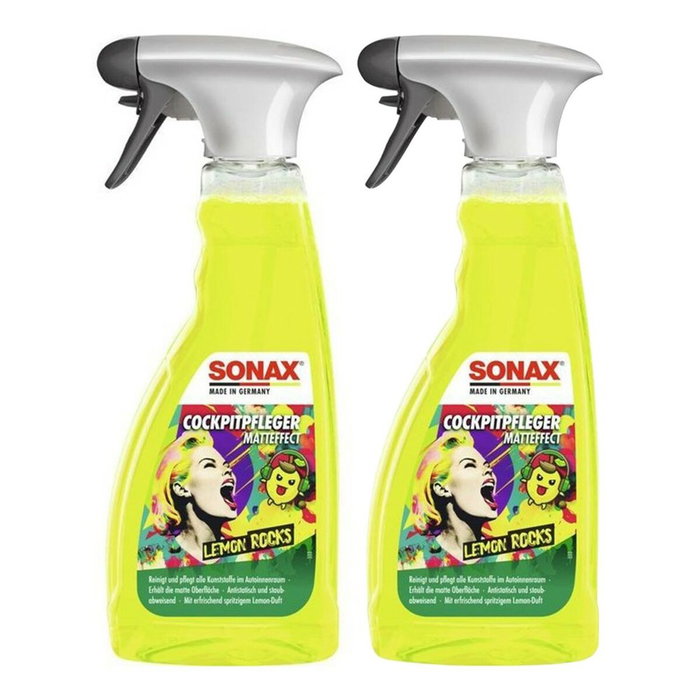 Sonax Pack de 2 Nettoyant Tableau de Bord Effet Mat Citron Rocks Sonax Pack de 2 Nettoyant Tableau de Bord Effet Mat Citron Rocks