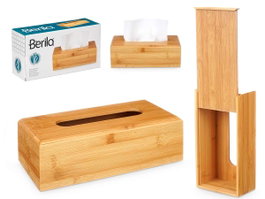 Berilo Boîte à mouchoirs en bambou naturel