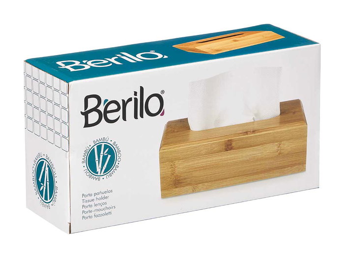 Berilo Boîte à mouchoirs en bambou naturel