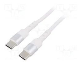 AKYGA Câble USB 2.0 USB C vers USB C, 1m, 60W, blanc