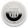 MOCILAB - Monnaie commémorative officielle Camp Nou du FC Barcelona - En alliage zamak doré avec relief - 4 cm de diamètre - Sous capsule acrylique et coffret collectionneur