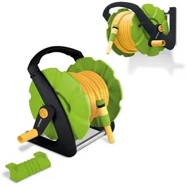 Fieldmann FZH 1021 - Enrouleur de jardin mural avec tuyau PVC maillé de 20 m, résistant aux UV, 8 bars, adaptateur et buse inclus