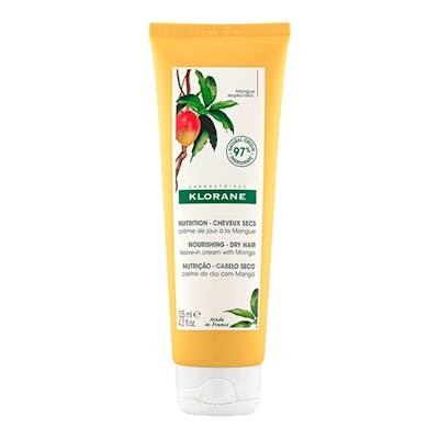Klorane Crème Nutritive Sans Rinçage à la Mangue pour Cheveux Secs, 125 ml