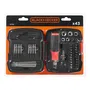 Black + Decker Coffret tournevis à cliquet A7175-XJ - 43 pièces incluant embouts, douilles et mèches pilotes