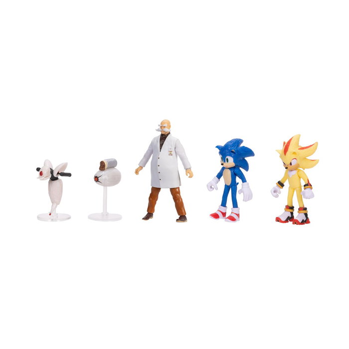 JAKKS PACIFIC Sonic - Multipack de 5 Figurines Articulées 6 cm - Série 4 - Multilingue JAKKS PACIFIC Sonic - Multipack de 5 Figurines Articulées 6 cm - Série 4 - Multilingue