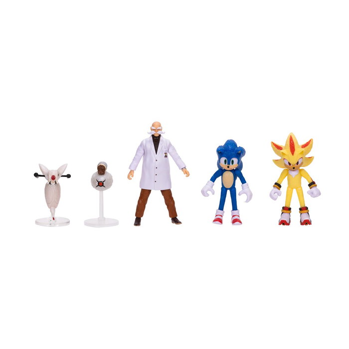 JAKKS PACIFIC Sonic - Multipack de 5 Figurines Articulées 6 cm - Série 4 - Multilingue JAKKS PACIFIC Sonic - Multipack de 5 Figurines Articulées 6 cm - Série 4 - Multilingue