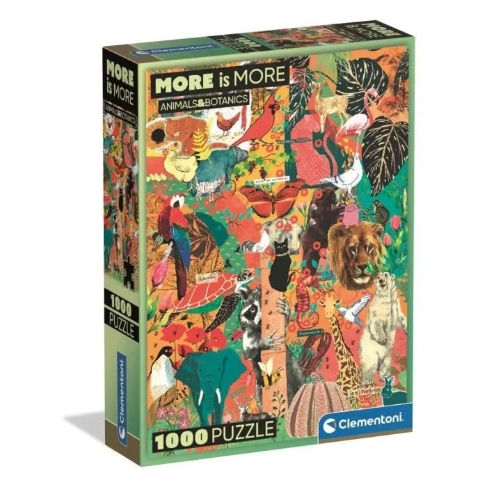 Clementoni Compact 1000 Pièces - More is more - Puzzle Animaux & Botanique, 70x50 cm avec Poster Clementoni Compact 1000 Pièces - More is more - Puzzle Animaux & Botanique, 70x50 cm avec Poster