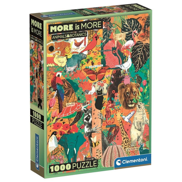 Clementoni Puzzle Compact 1000 pièces Animals & Botanics