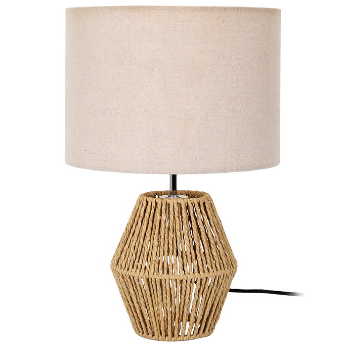 Home Deco Factory Lampe Lino y Cuerda en lin et papier Home Deco Factory Lampe Lino y Cuerda en lin et papier