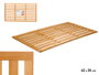 BERILO Tarima de douche en bambu 62x35cm Marron