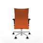 Piqueras Y Crespo Chaise de bureau Albacete, Orange, Mécanisme Synchro, Base Blanche