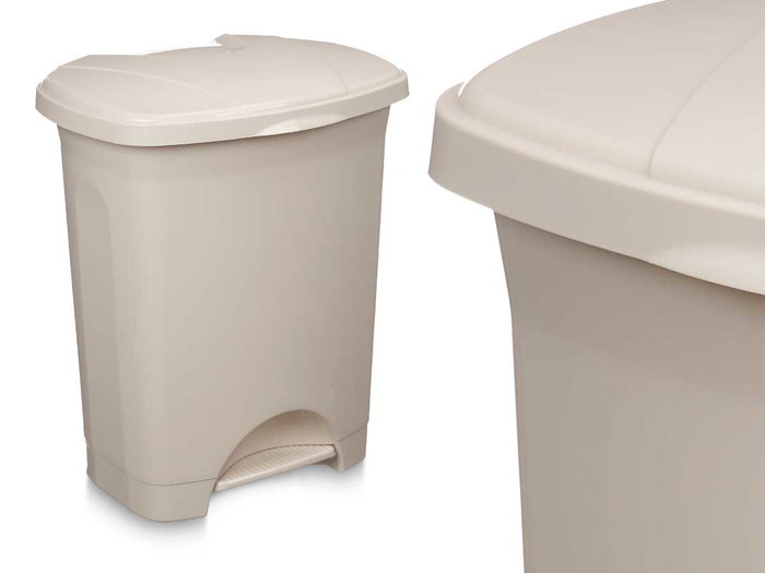 Arte Regal Poubelle à Pédale Plastique 30L Beis 39x47x32 cm (Set de 4)