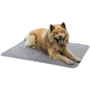 Kerbl - Tapis chauffant isolant antidérapant pour chien - 125 x 80 cm - Surface en fausse fourrure douce - Isolant contre le froid - Gris clair