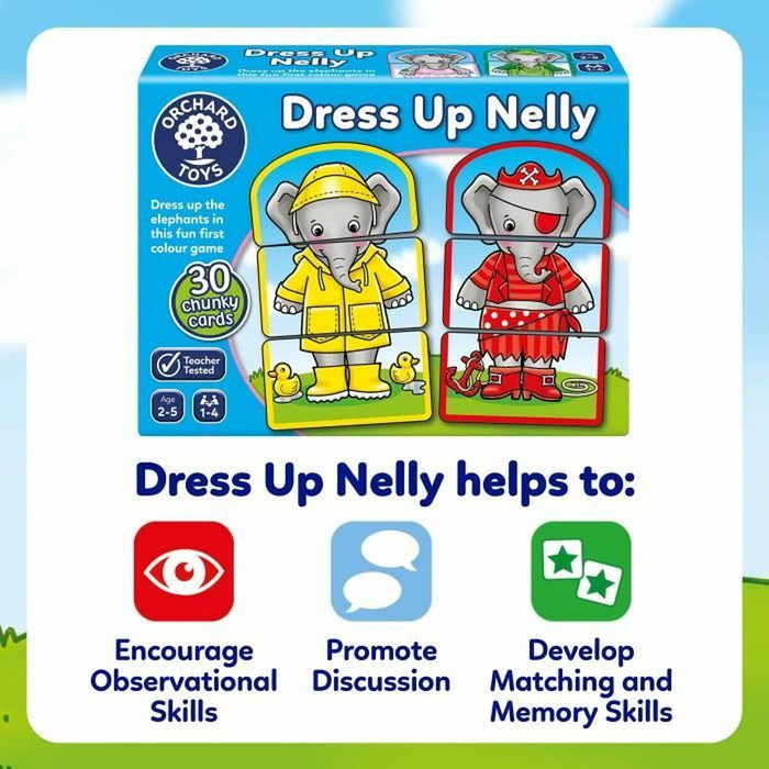 Orchard Les tenues de Nelly l'éléphant - Jeu correspondance couleurs