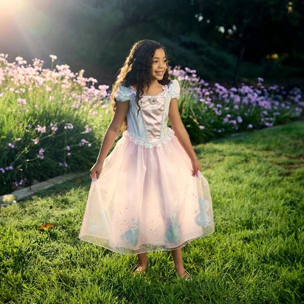 Liragram Déguisement Disney 100e Anniversaire - Princesses Multi Deluxe - Taille 7-8 Ans (Rosa)