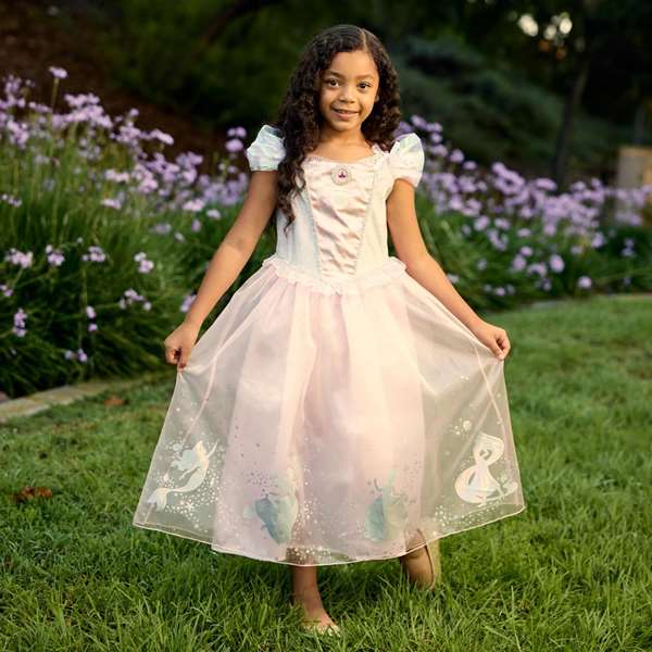 Liragram Déguisement Disney 100e Anniversaire - Princesses Multi Deluxe - Taille 7-8 Ans (Rosa)
