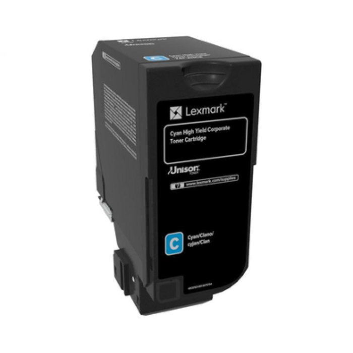 Lexmark 74C2HCE Cartouche Toner Cyan Haute Capacité Originale pour Lexmark CS725de, CS725dte Lexmark 74C2HCE Cartouche Toner Cyan Haute Capacité Originale pour Lexmark CS725de, CS725dte