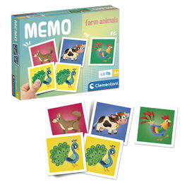Clementoni Memo Animaux De La Ferme Jeu De Mémoire 48 Tuiles Dès 3 Ans 18316
