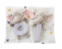 Creaciones Llopis Set de Jouet Peluche avec Mousseline et Hochet Éléphant