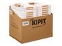 KIPIT Panier en plastique avec anse en bambou blanc