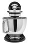 Kitchenaid KSM175PS Artisan Robot de cuisine noir, 4,8 L, bol inox, avec batteurs et fonction planétaire pour pâtisserie et préparations