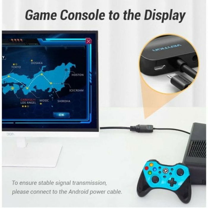 Adaptateur HDMI vers VGA Vention 42154 Noir 15 cm Adaptateur HDMI vers VGA Vention 42154 Noir 15 cm