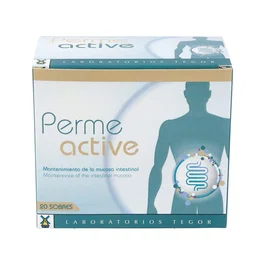 Tegor Permeactive 20 sachets Complément alimentaire L-glutamine, probiotiques, curcuma, reishi, NAC, vitamines, minéraux