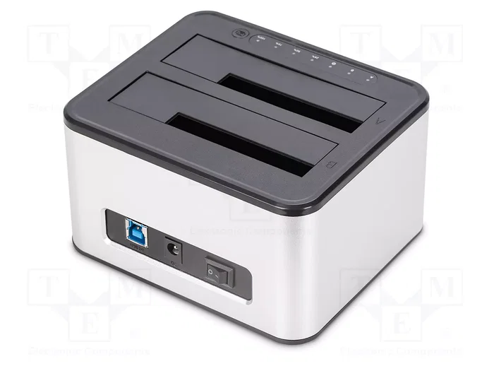 DIGITUS Station d'accueil USB 3.0 Noir et Argent