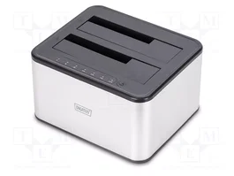 DIGITUS Station d'accueil USB 3.0 Noir et Argent