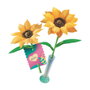 Clementoni Crée tes fleurs - Tournesol - Coffret de 2 fleurs à assembler et personnaliser