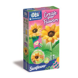 Clementoni Crée tes fleurs - Tournesol - Coffret de 2 fleurs à assembler et personnaliser