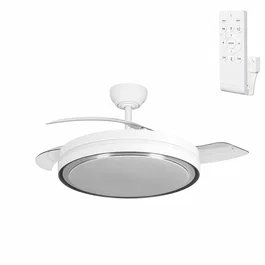 Ventilador DC Blanco/Plata Funcin Verano-Invierno 60w 6980lm 3500-4000-6500k 3 Aspas 6 Velocidades
