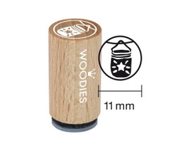 Woodies Sceau mini de bois et caoutchouc lanterne 15x25mm