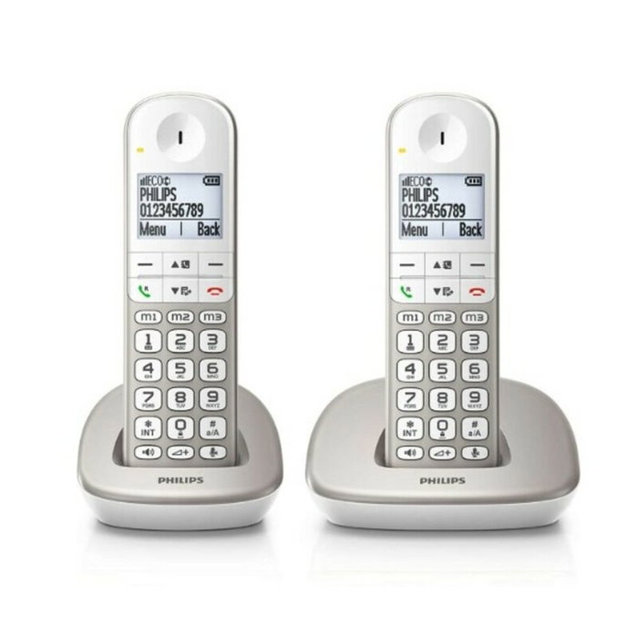 Téléphone Sans Fil Philips XL4902S/34 1,9" 550 mAh GAP (2 pcs) Blanc Téléphone Sans Fil Philips XL4902S/34 1,9" 550 mAh GAP (2 pcs) Blanc