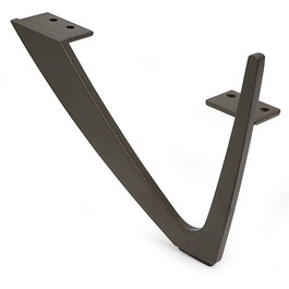 Q&Q Pied de meuble ou canapé métallique Venka H175 - Modèle droit - Hauteur 17,5 cm - Finition marron