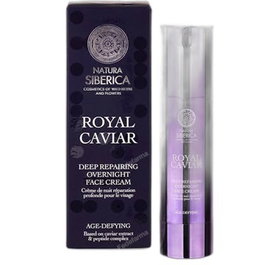 Natura Siberica - Crème de nuit réparatrice visage Royal Caviar - 50 ml - Sans SLS ni parabènes