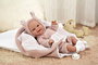 Elegance Babyto Poupée de poids rose avec couverture, corps souple 35 cm
