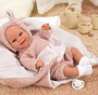 Elegance Babyto Poupée de poids rose avec couverture, corps souple 35 cm