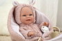 Elegance Babyto Poupée de poids rose avec couverture, corps souple 35 cm