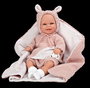 Elegance Babyto Poupée de poids rose avec couverture, corps souple 35 cm