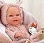Elegance Babyto Poupée de poids rose avec couverture, corps souple 35 cm